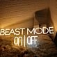 Beast Mode On Off Yellow Neon Sign
