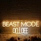 Beast Mode On Off Yellow Neon Sign