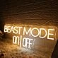 Beast Mode On Off Yellow Neon Sign