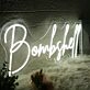 Bombshell White Neon Sign