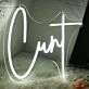 Cxnt White Neon Sign