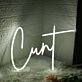 Cxnt White Neon Sign