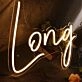 Long Yellow Neon Sign