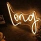 Long Yellow Neon Sign