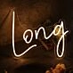 Long Yellow Neon Sign