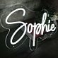 Sophie White Neon Sign
