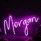 Morgan Purple Neon Sign