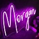 Morgan Purple Neon Sign