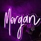 Morgan Purple Neon Sign