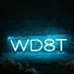 WD8T Blue Neon Sign
