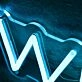 WD8T Blue Neon Sign