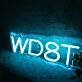 WD8T Blue Neon Sign