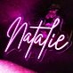 Natalie Purple Neon Sign