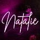 Natalie Purple Neon Sign