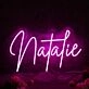 Natalie Purple Neon Sign