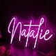 Natalie Purple Neon Sign