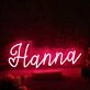 Hanna Red Neon Sign