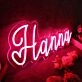 Hanna Red Neon Sign