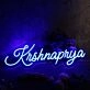 Krshnaprya Blue Neon Sign