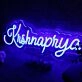 Krshnaprya Blue Neon Sign