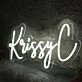 Krissy C White Neon Sign