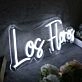 Los Flores White Neon Sign