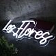 Los Flores White Neon Sign