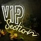 VIP Section Yellow Neon Sign