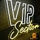 VIP Section Yellow Neon Sign