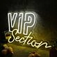 VIP Section Yellow Neon Sign