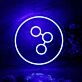 Share Button Blue Neon Sign