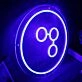 Share Button Blue Neon Sign