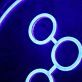 Share Button Blue Neon Sign