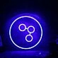 Share Button Blue Neon Sign