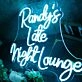 Randys Late Night Lounge Blue Neon Sign