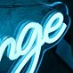 Randys Late Night Lounge Blue Neon Sign