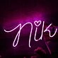 Nik Pink Neon Sign