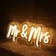 Mr And Mrs Yellow Neon Sign
