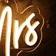 Mr And Mrs Yellow Neon Sign