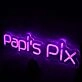 Papis Pix Purple Neon Sign