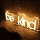 Be Kind Yellow Neon Sign