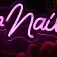 Nubian Nails Pink Neon Sign