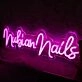 Nubian Nails Pink Neon Sign