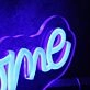 Welcome Home Rubin Blue Neon Sign