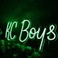 KC Boys Green Neon Sign
