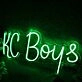 KC Boys Green Neon Sign