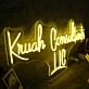 Kruah Consultants LLC Yellow Neon Sign