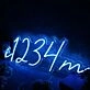 I am 1234 Blue Neon Sign