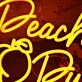 Peaches Pub Orange Neon Sign