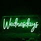 Wednesdays Green Neon Sign